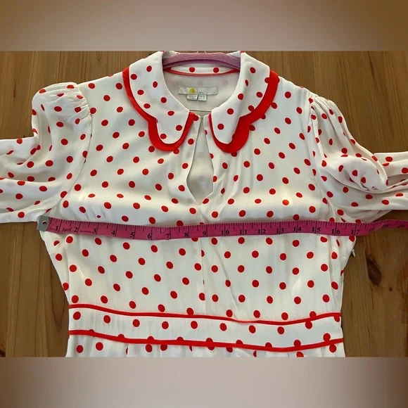 Boden Aria Polka Dot Midi Dress - Picture 11 of 14